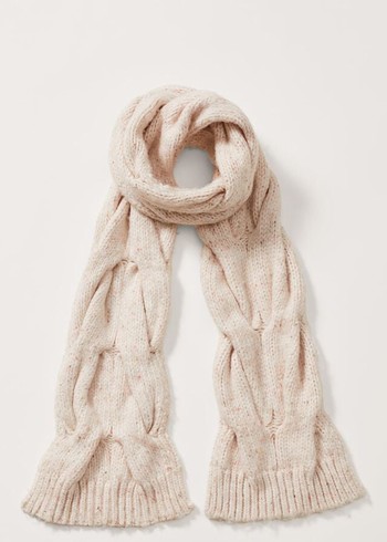 Phase Eight Cattie Cable Scarves Beige Australia | KJ9254701